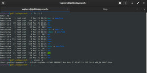 Screenshot of the GNOME Terminal 3.32