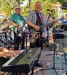 Melton (r) performing in Lafayette, CA on June 23, 2017