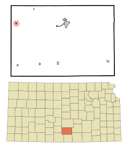 Location within Kingman County and Kansas