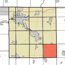 Location of Benton Township in Elkhart County