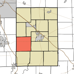 Map highlighting Hendricks Township, Shelby County, Indiana.svg