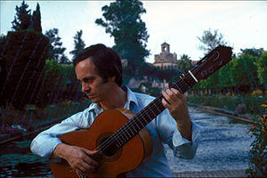 Paco Peña in the Alcázar de los Reyes Cristianos, Córdoba.
