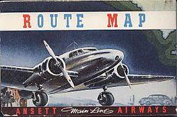 Reg Ansett Route Map (Bob Wills Collection).