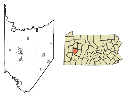 Location of Applewold in Armstrong County, Pennsylvania.