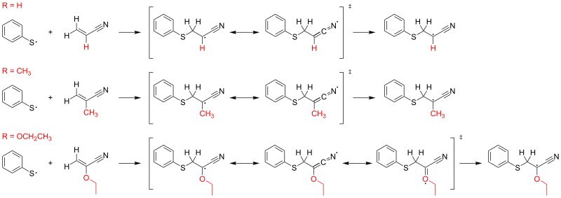 Thiophenoxide acrylonitrile transition states.svg