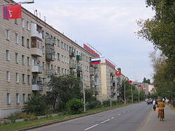 Lomonosova Street in central Zhirnovsk