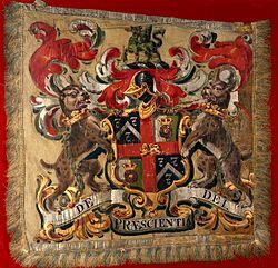 Achievement of arms of the Worshipful Company of Barber-Surg Wellcome V0017230.jpg