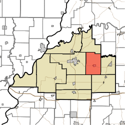 Map highlighting Center Township, Gibson County, Indiana.svg
