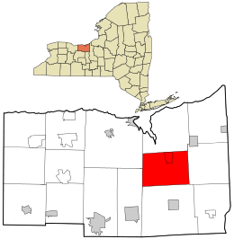 Location in Wayne County and the state of New York.