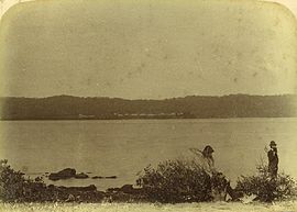 StateLibQld 2 257782 Dunwich shore viewed from Peel Island, ca. 1885.jpg