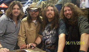 Flynnville Train at CMA Music Fest. L-R: Damon Michael, Brian Flynn, Brent Flynn, Tommy Bales.