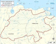 Orinoco drainage basin map (plain)-es.svg