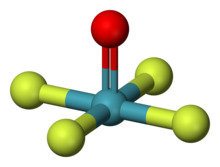 Ball-and-stick model of xenon oxytetrafluoride