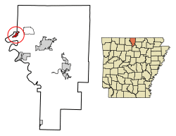Location of Lakeview in Baxter County, Arkansas.