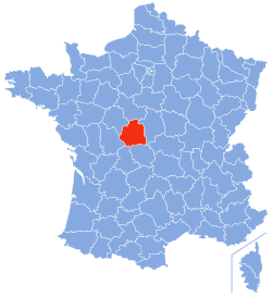 Location of Indre in France