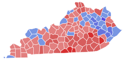 Kentucky Senate Election Results by County, 2008.svg