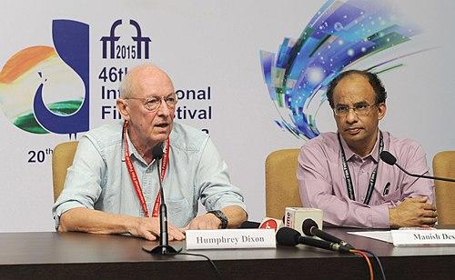 Renowned British Film Editor, Humphrey Dixon addressing a press conference, at the 46th International Film Festival of India (IFFI-2015), in Panaji, Goa on November 27, 2015.jpg