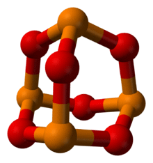 Ball-and-stick model of the P4O6 molecule
