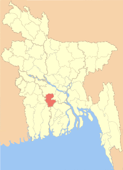 Location of Gopalganj District, Bangladesh in Bangladesh