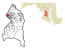 Location of Chillum, Maryland