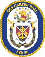 USS Carter Hall LSD-50 Crest.png