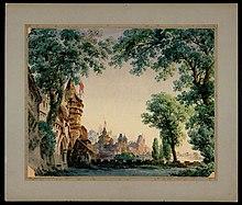 Gate and ramparts, scene of opera Mefistofele.jpg
