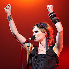 Nina Persson with A Camp at Stockholm Pride Festival, July 2009