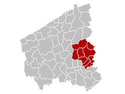 Location of the arrondissement in West-Flanders