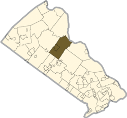 Location of Plumstead Township in Bucks County