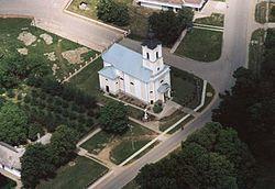 Aerialphotography: Mándok, church