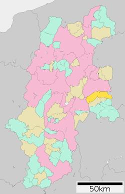 Location of Sakuho in Nagano Prefecture