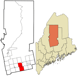 Location in Piscataquis County and the state of Maine.