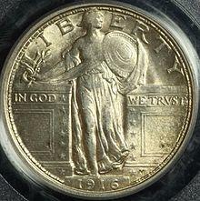 1916 Standing Liberty quarter obverse 1.png