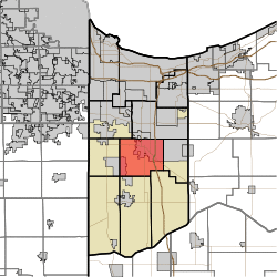 Map highlighting Center Township, Lake County, Indiana.svg