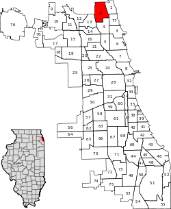 Location within the city of Chicago
