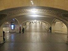 A vaulted ceiling by the terminal's ramps