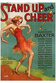 Poster of the movie Stand Up and Cheer!.jpg