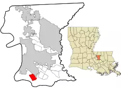 Location in East Baton Rouge Parish and the state of Louisiana.