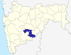Location of Osmanabad district in Maharashtra
