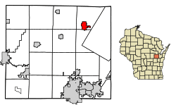 Location of Seymour in Outagamie County, Wisconsin.