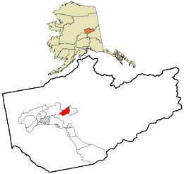 Location within Fairbanks North Star Borough and the state of Alaska