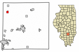 Location of Patoka in Marion County, Illinois.