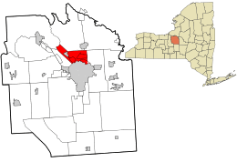 Location in Onondaga County and the state of New York.