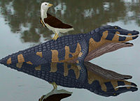 Avisaurus and Brachychampsa by tomozsaurus.jpg