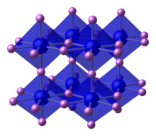 Unit cell ball and stick model of lithium nitride