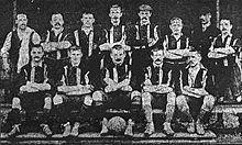 A formative photograph of an association football team