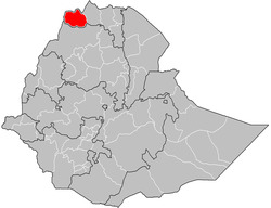 Western Tigray location in Ethiopia