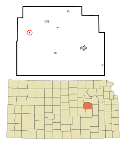 Location within Morris County and Kansas