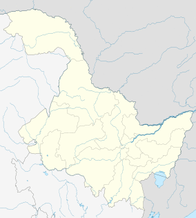 Map showing the location of Zhalong Nature Preserve