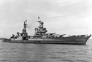 USS Indianapolis (CA-35) off the Mare Island Naval Shipyard on 10 July 1945 (19-N-86911).jpg
